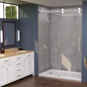 60 x 30 Shower Replacement Kit with Greige Slate Shower Panels